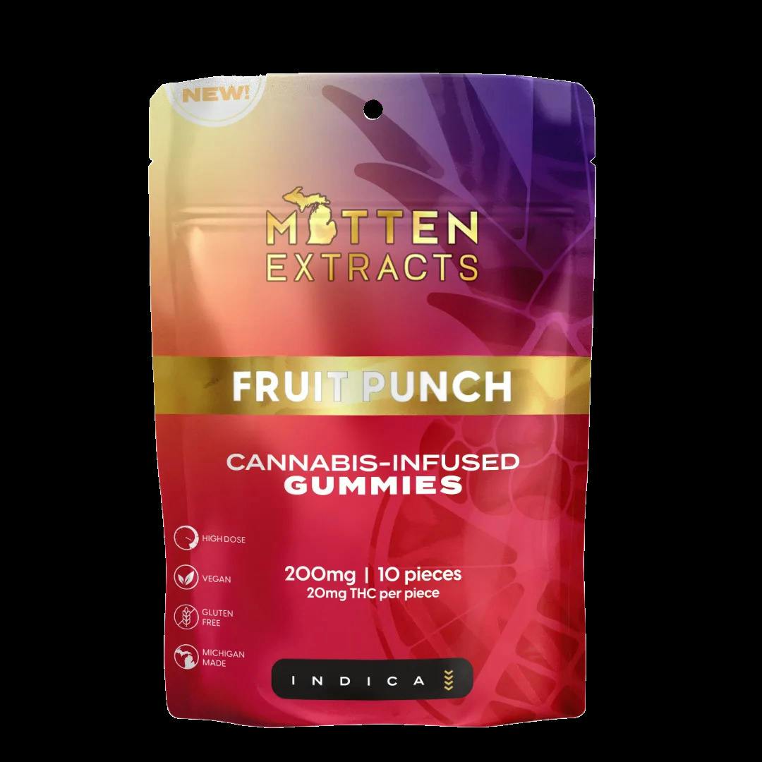 Fruit Punch Gummies (200mg THC, 10 pack)