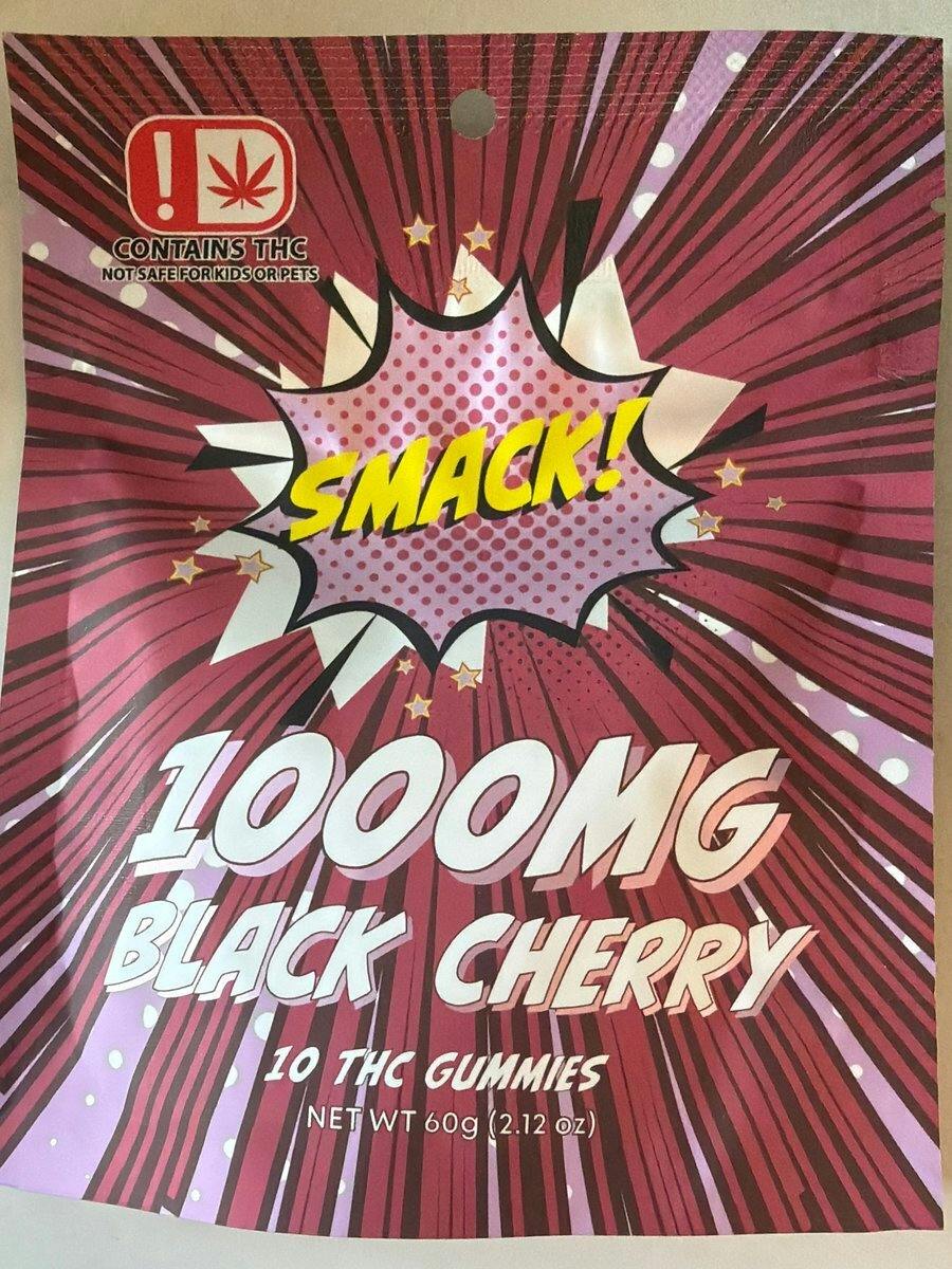 SMACK! Gummies 1000mg Black Cherry