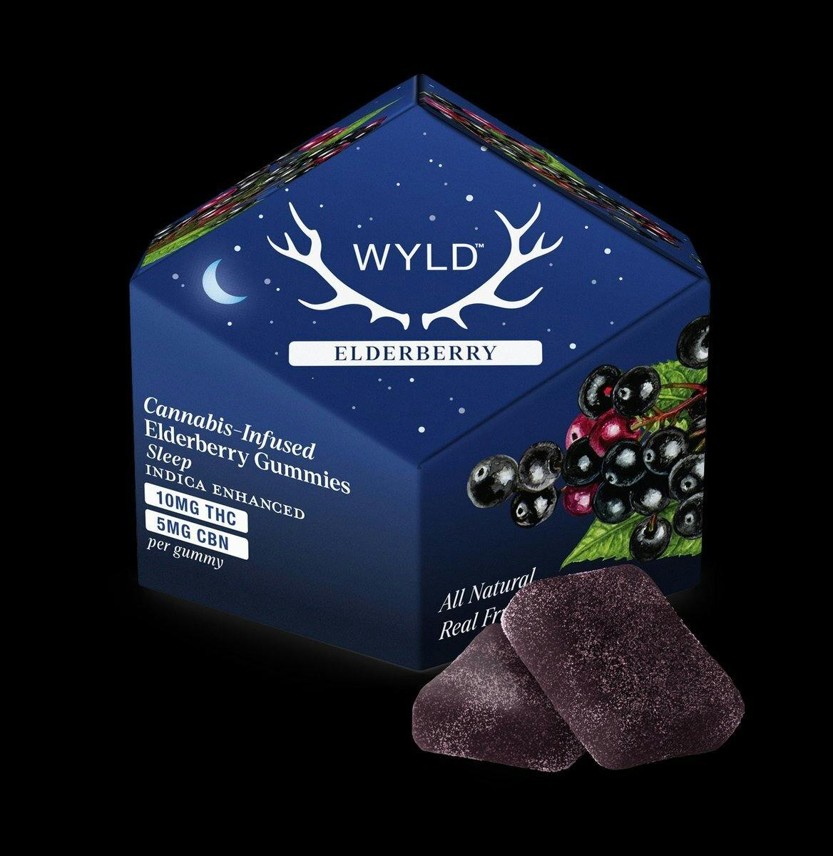 WYLD Gummies 300mg 3:1 THC/CBN Elderberry