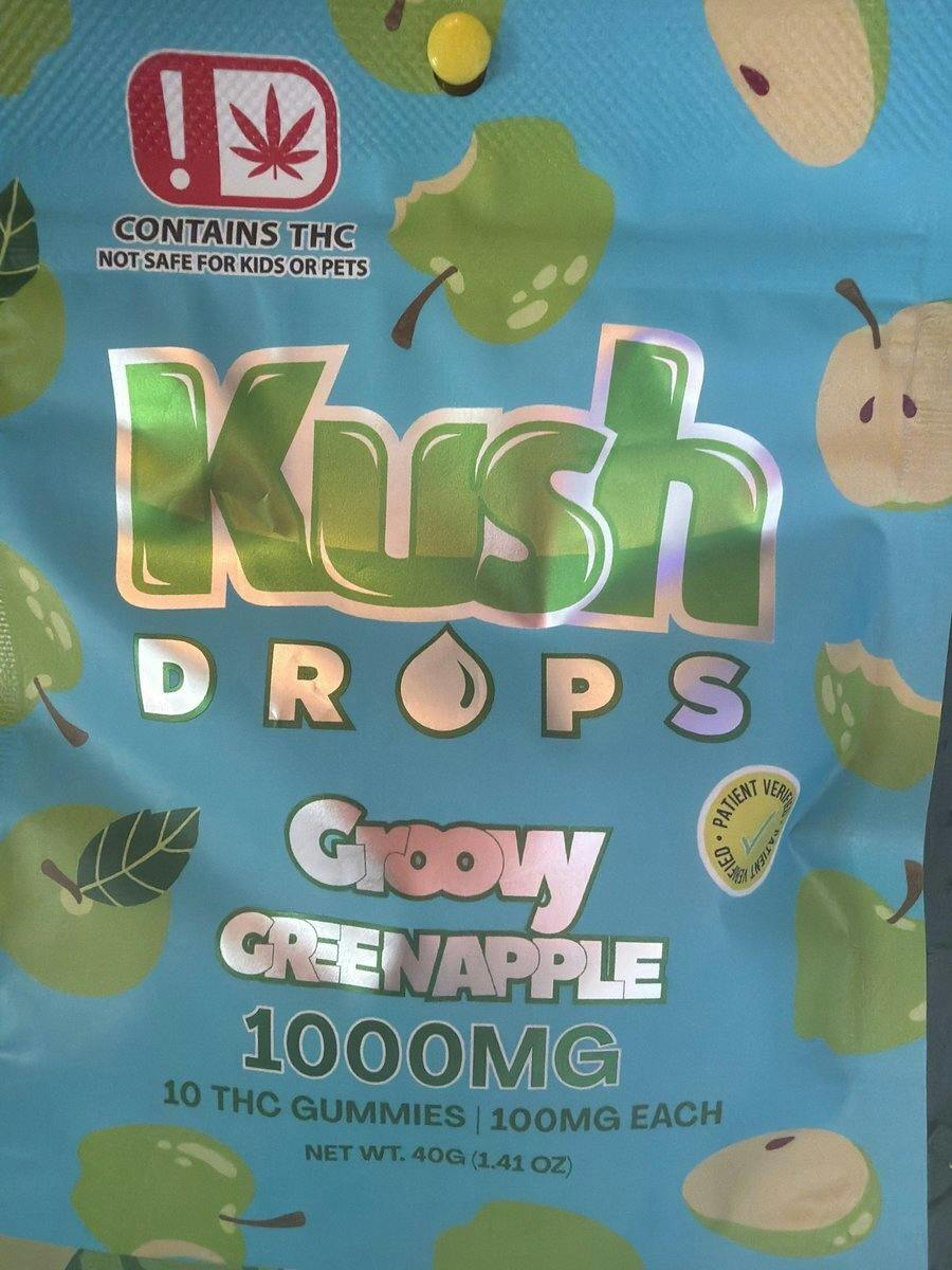 Kush Drops 1000mg Groovy Green Apple
