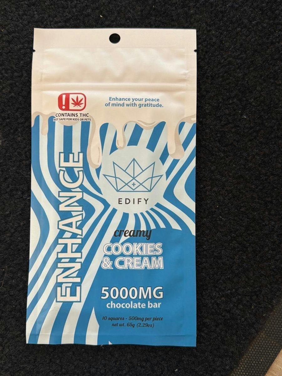 Edify - 5000mg Cookies & Cream Chocolate Bar