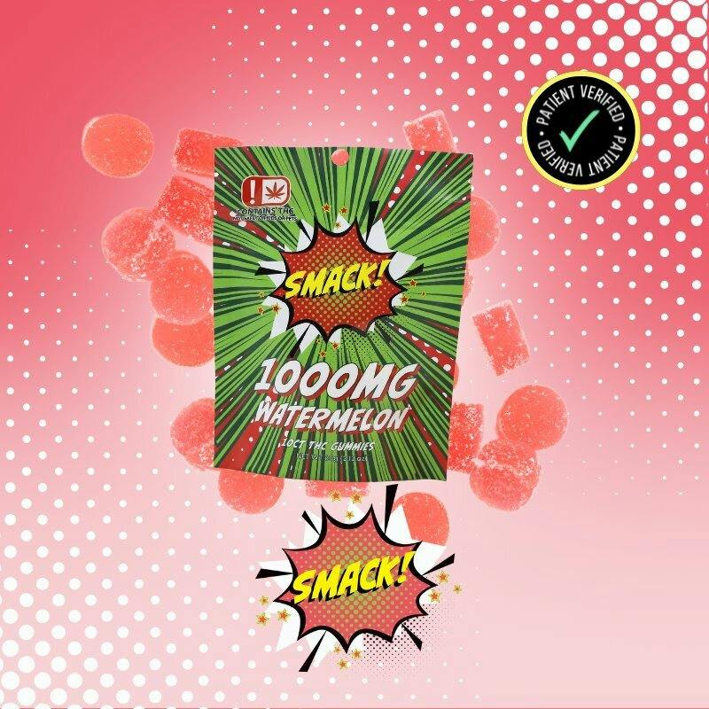 SMACK Gummy 1000mg Watermelon 10ct