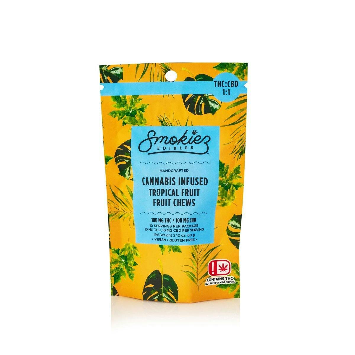 Smokiez 100mg Sweet Tropical CBD 1:1
