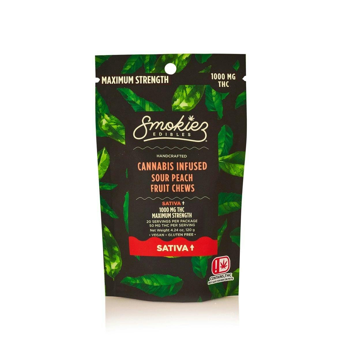 Smokiez 1000mg Sativa Sour Peach
