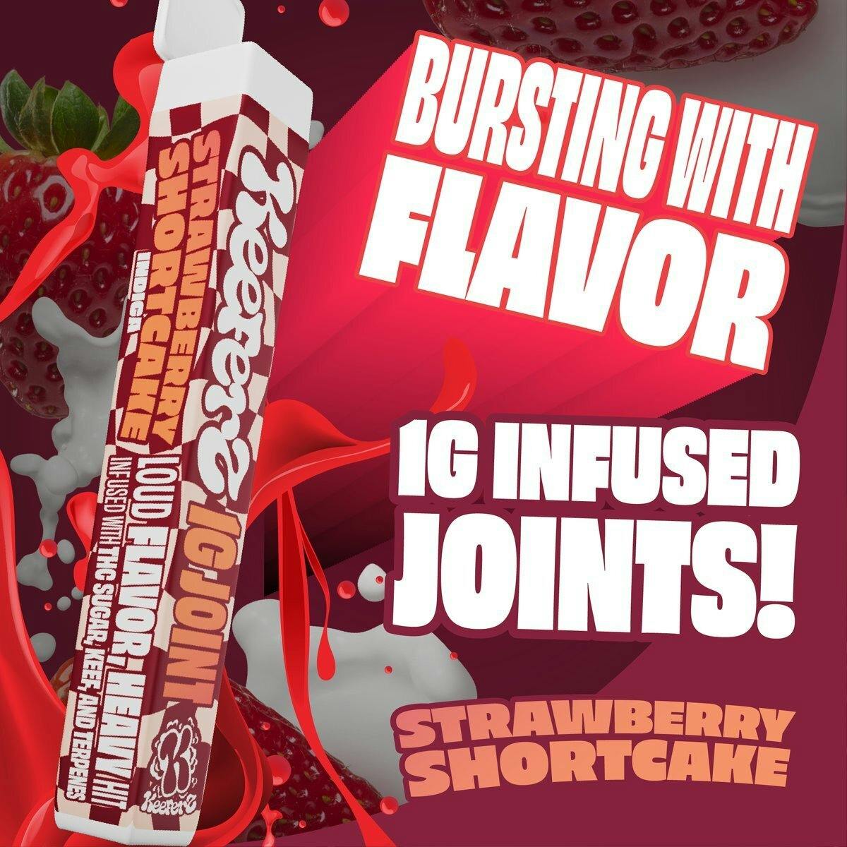 Keeferz 1g Infused Preroll Strawberry Shortcake