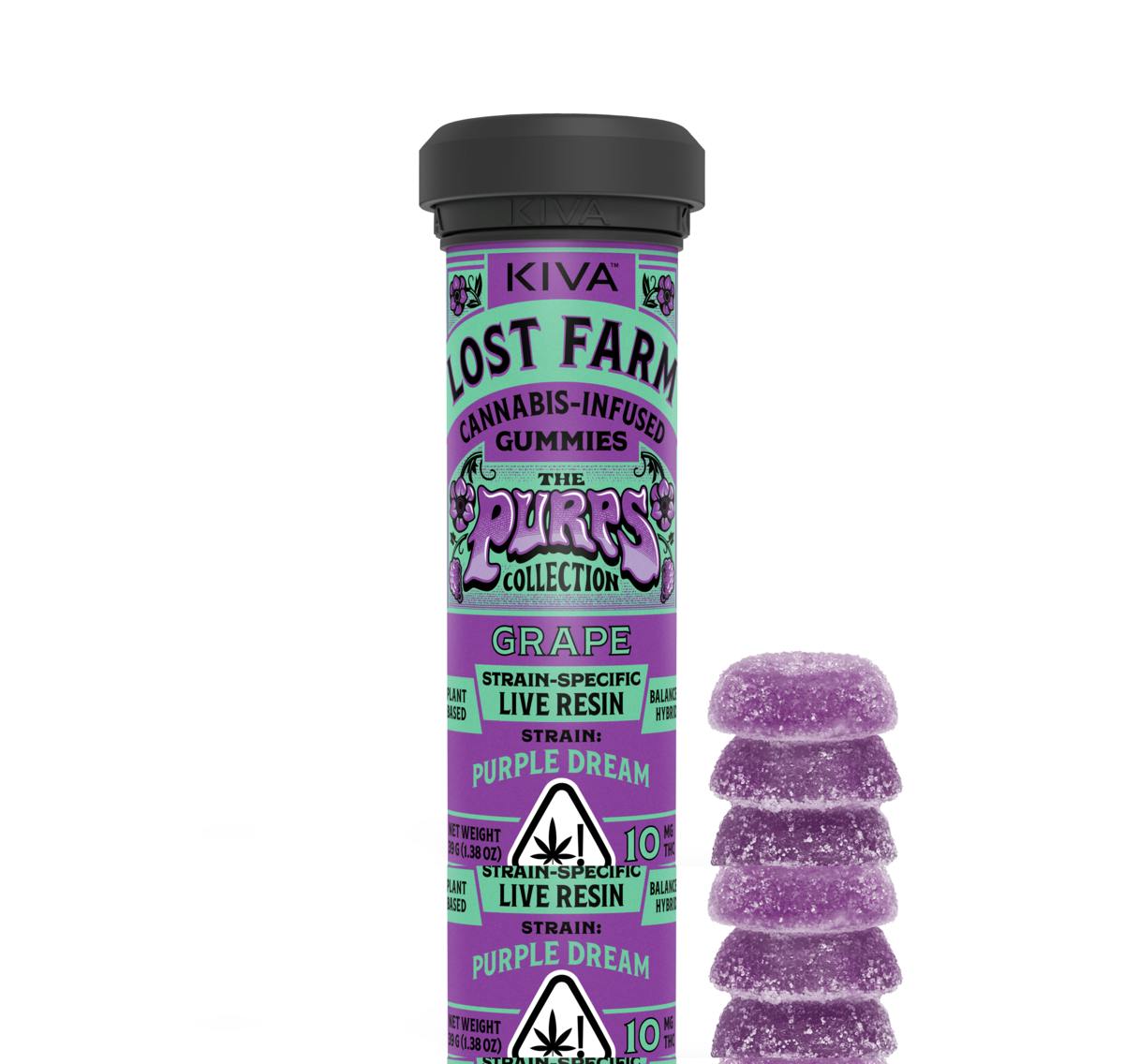 Kiva - Lost Farm | Grape Purple Dream Resin Gummies - Lost Farm |Lost Farm | Grape Purple Dream R...