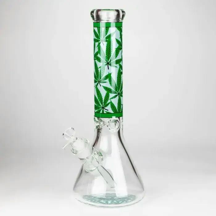 14" Hemp Weed 9mm glass bong - Teal
