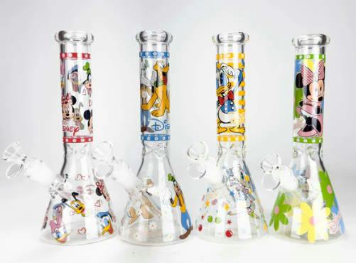 10" Catton Duck Design Glass Beaker Bong - Assorted