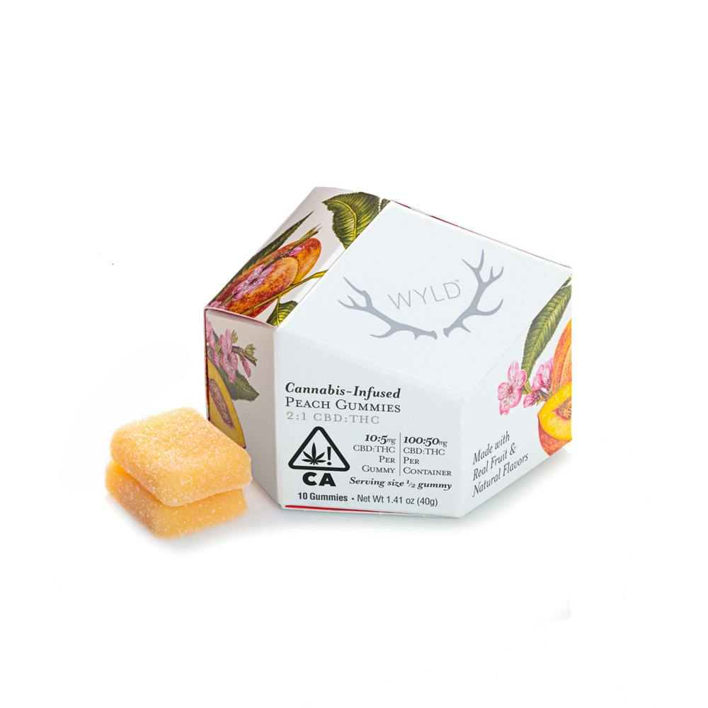Peach 2:1 Gummies CBD:THC 10x5mg