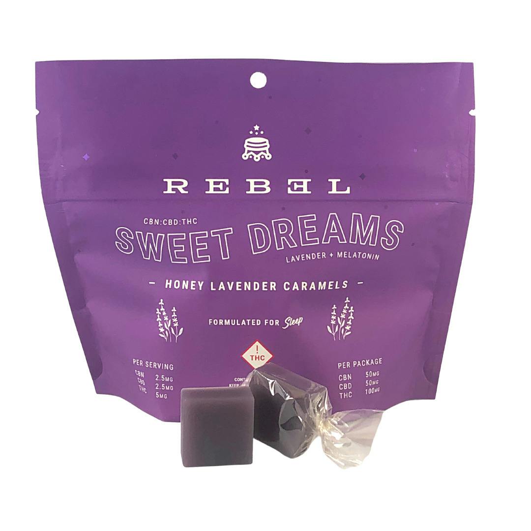 Honey Lavender Caramel 1:1:2 Sweet Dreams CBN:CBD:THC 20x5mg