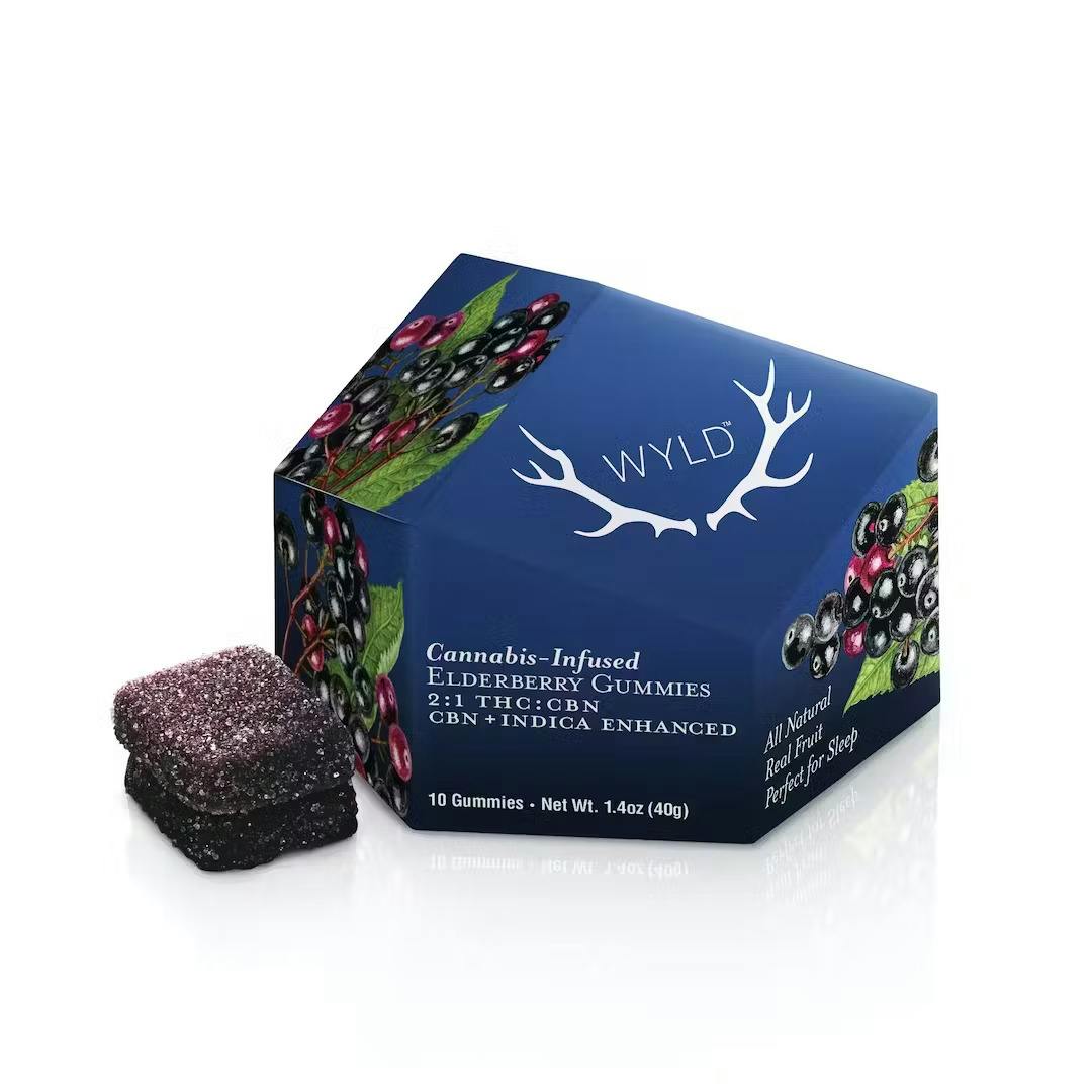 WYLD - Elderberry - 2:1 CBN Gummies - 200mg - Indica