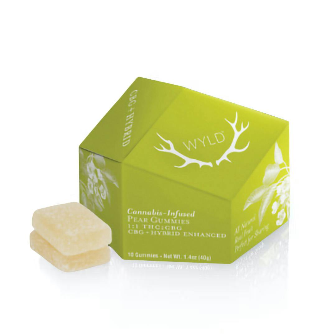 WYLD - Pear - 1:1 CBG Gummies - 200mg - Hybrid