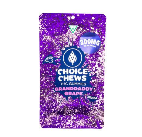 Choice Chews - Grandaddy Grape - Gummies - 200mg - Indica