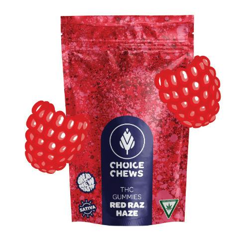 Choice Chews - Red Raz Haze - Gummies - 200mg - Sativa
