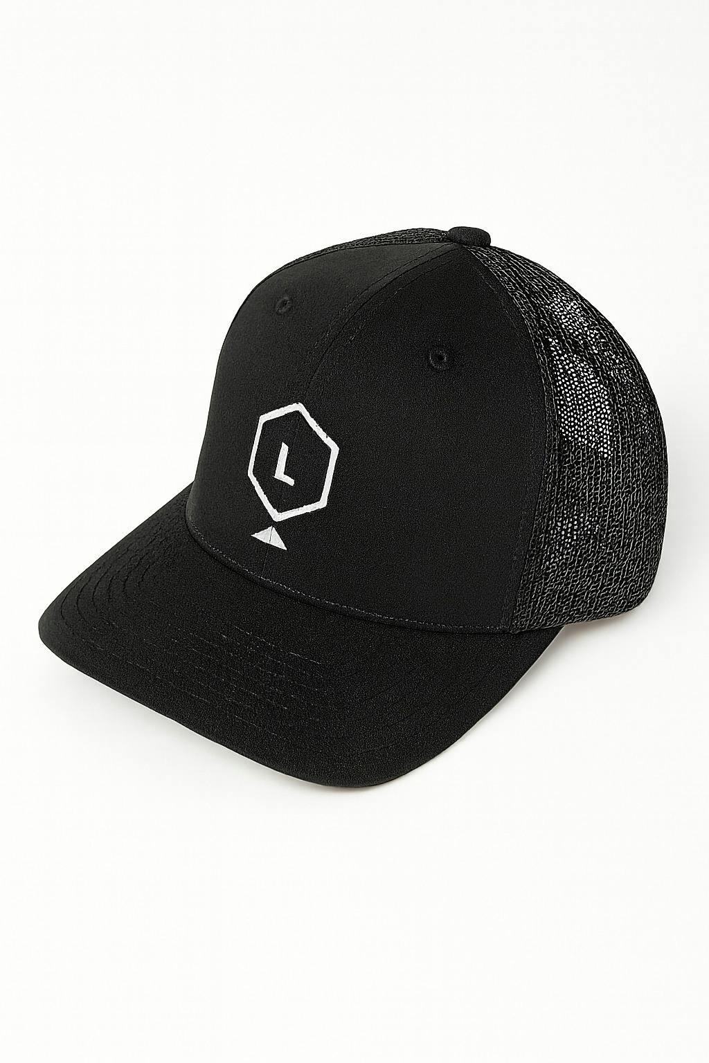 Lighthouse - Black Snapback - Trucker Hat