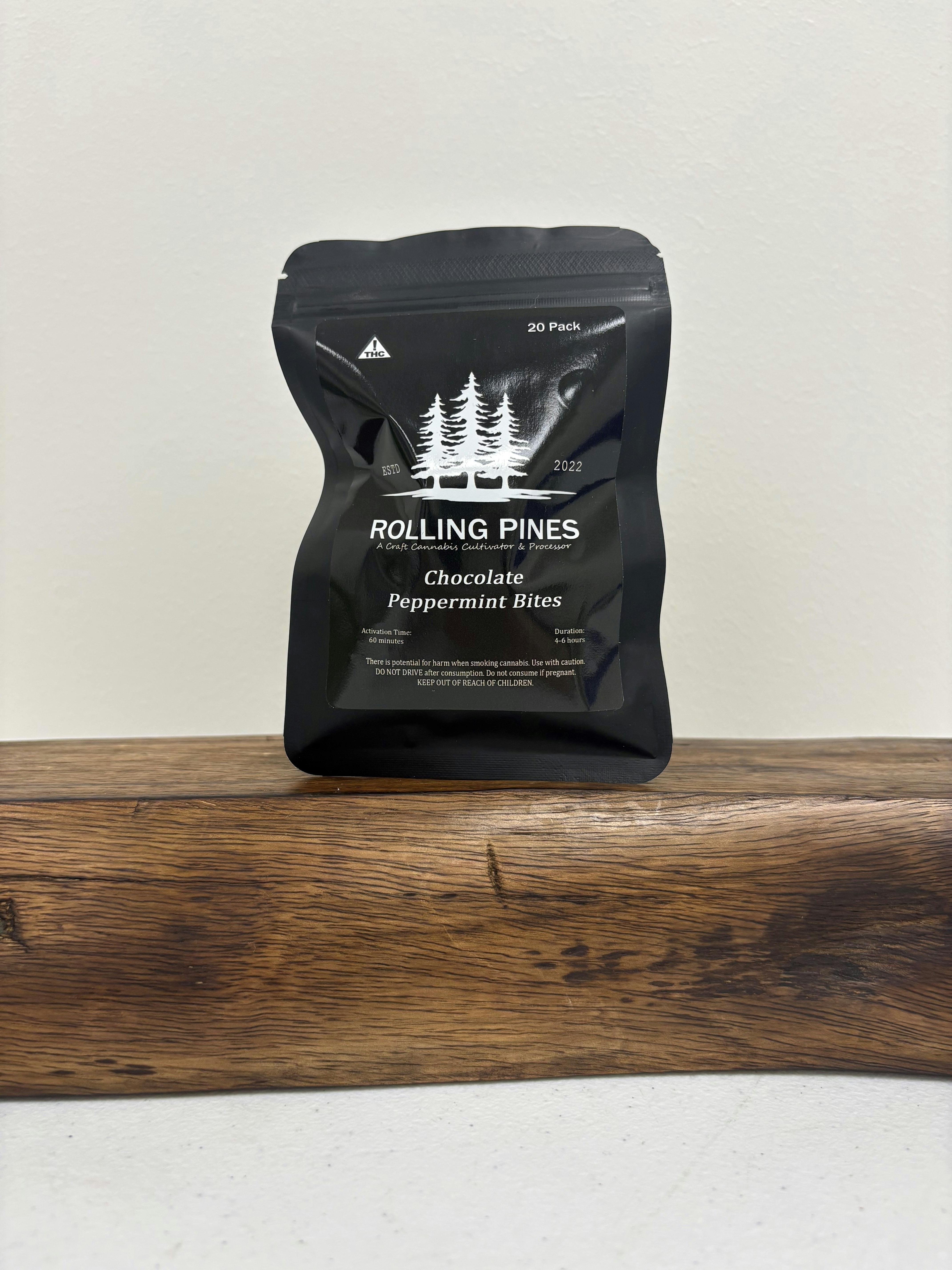 Rolling Pines - Chocolate Peppermint Bites (300mg)