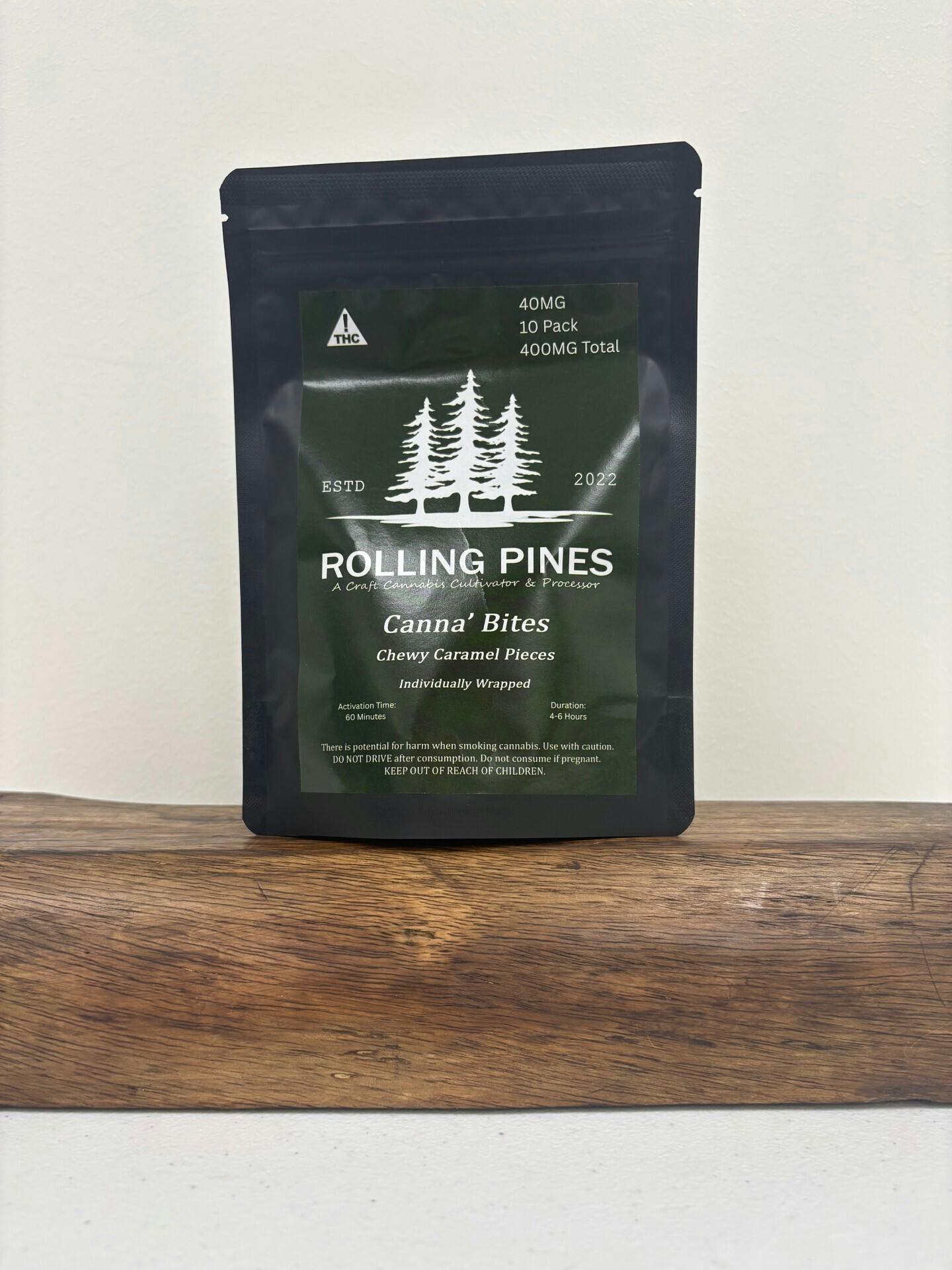 Rolling Pines - Caramel Bites 30 pack (450mg)