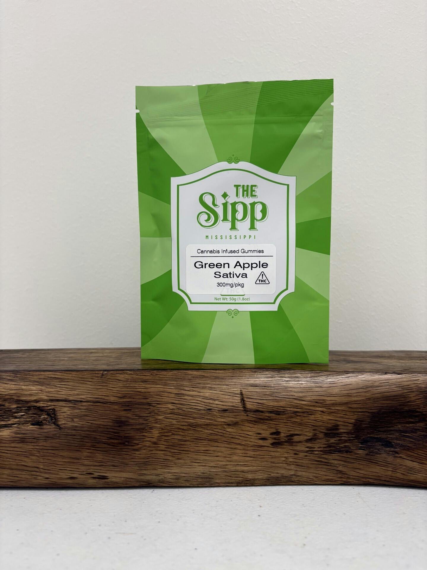 The Sipp - Green Apple Sativa Gummies (300mg)