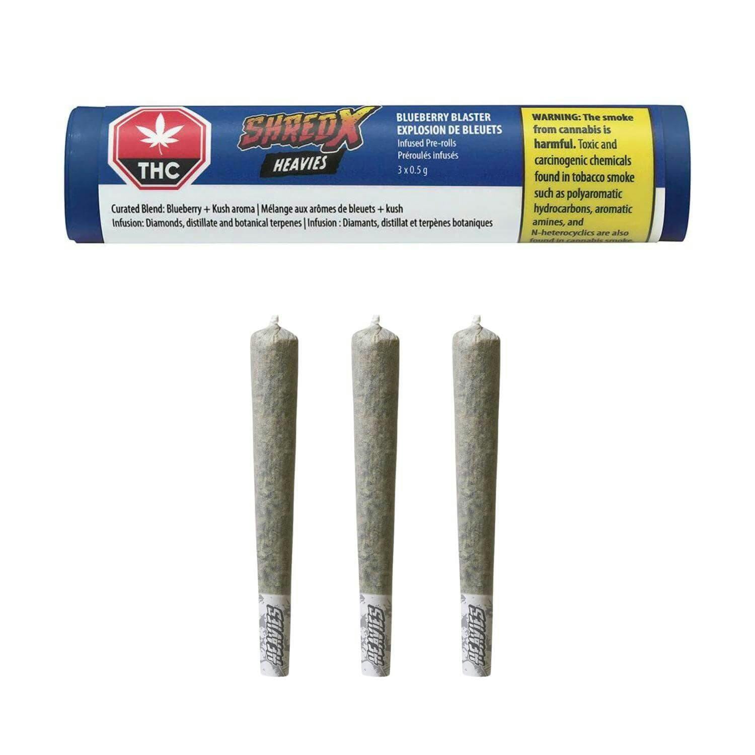 Blueberry Blaster Heavies 3 x 0.5g Infused Pre-Rolls