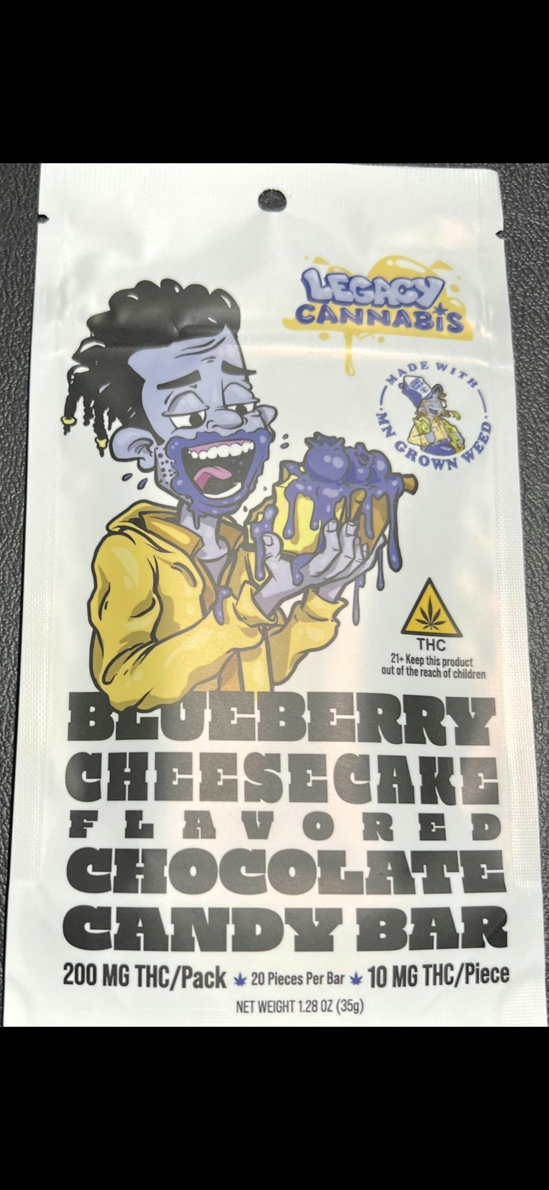 Legacy Cannabis Chocolate Bars- Blueberry Cheesecake 200mg