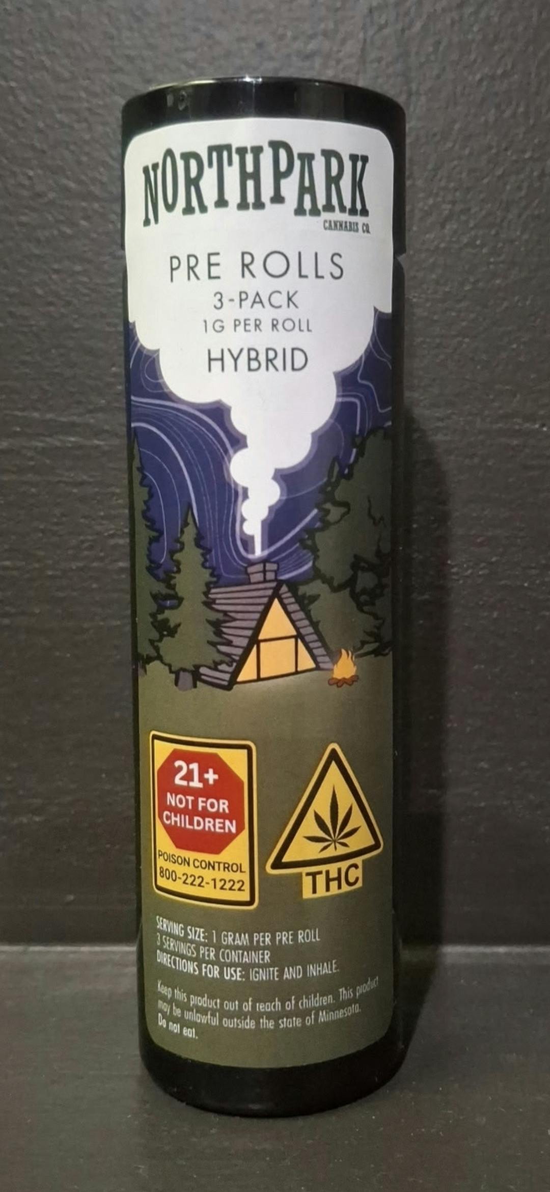 North Park Prerolls- Gummibears 1g(3pack) at Northern Crown Cannabis