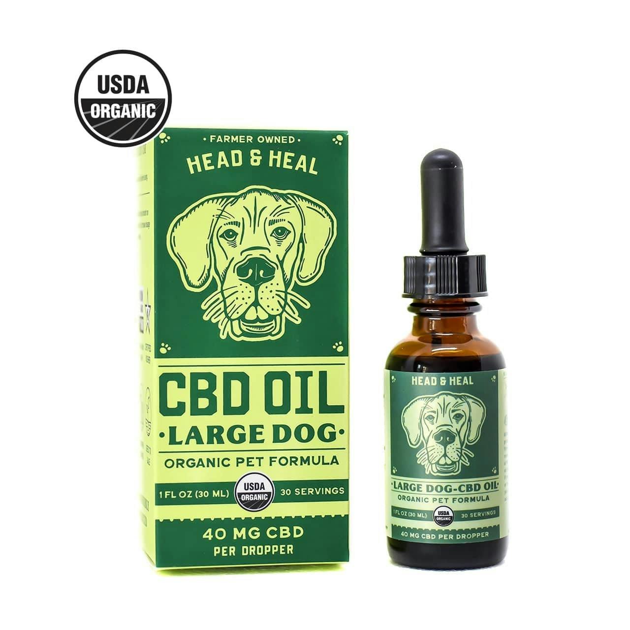 Head & Heal HH | Large Dog CBD Oil | 1200mg, 1 fl oz at Corner House