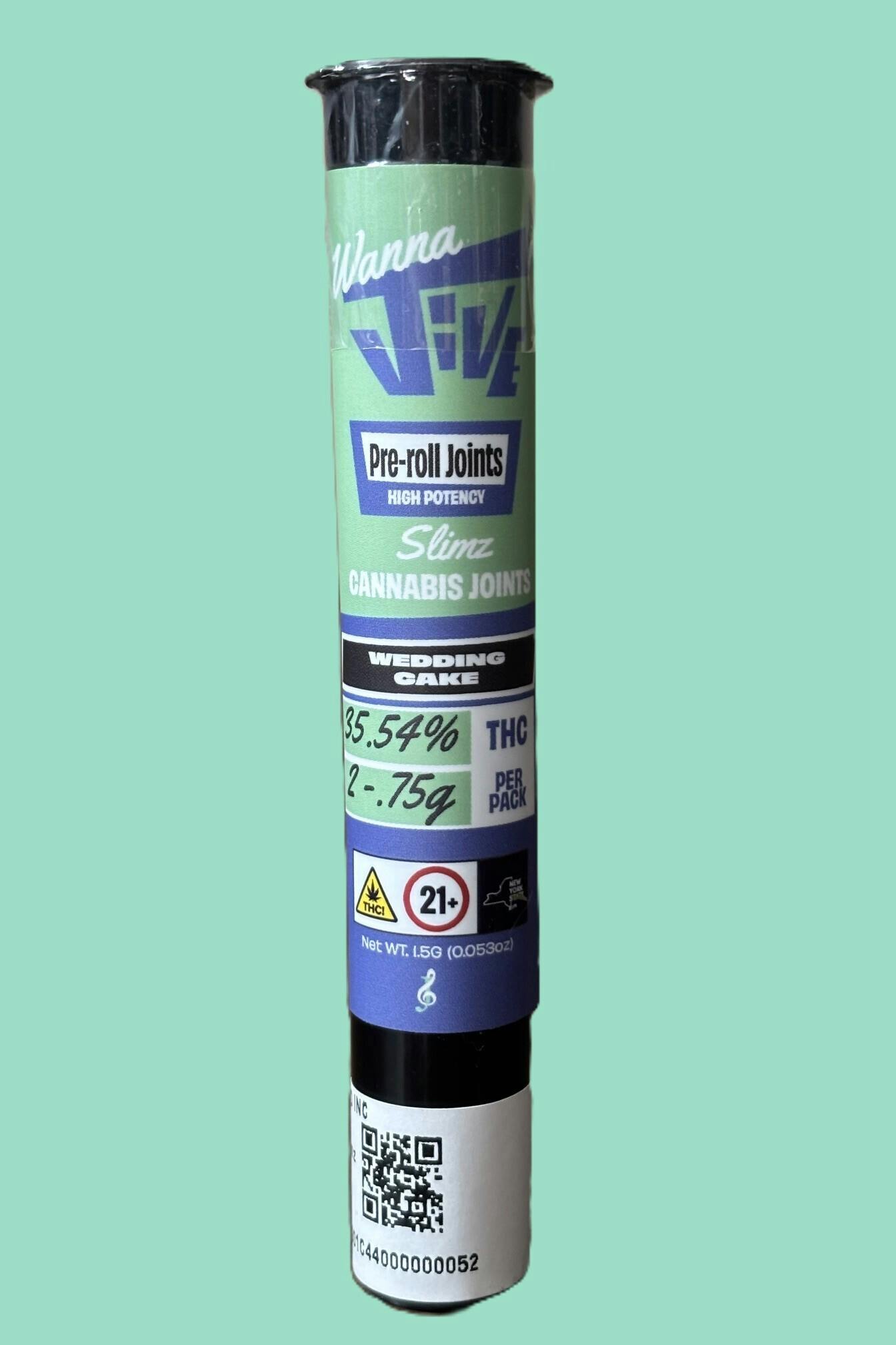 Jive Slimz | Wedding Cake | Pre-Rolls | .75g 2-pack at Corner House