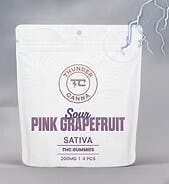 Thunder Canna Sour Pink Grapefruit 200MG Gummies 4CT