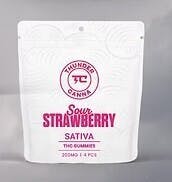 Thunder Canna Sour Strawberry 200MG Gummies 4CT