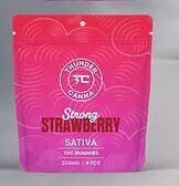 Thunder Canna Strawberry 200MG Gummies 4CT