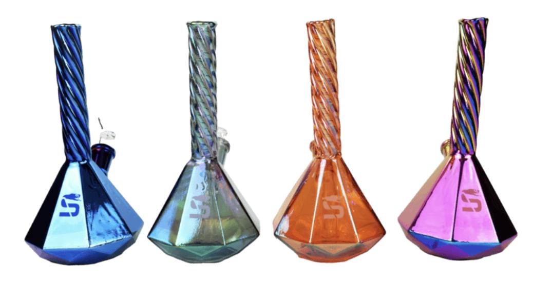 Iridized Octatwist Bong