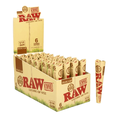 ORGANIC HEMP 1 1/4 CONES 6 PACK
