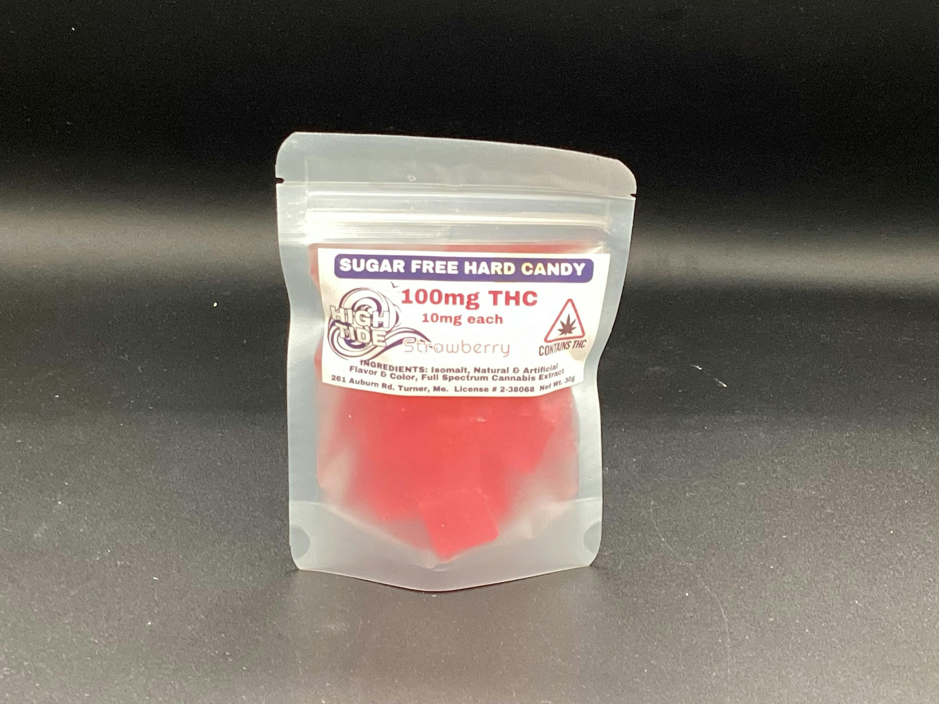 High Tide- Strawberry- Hard Candy- Sugar Free- 100mg