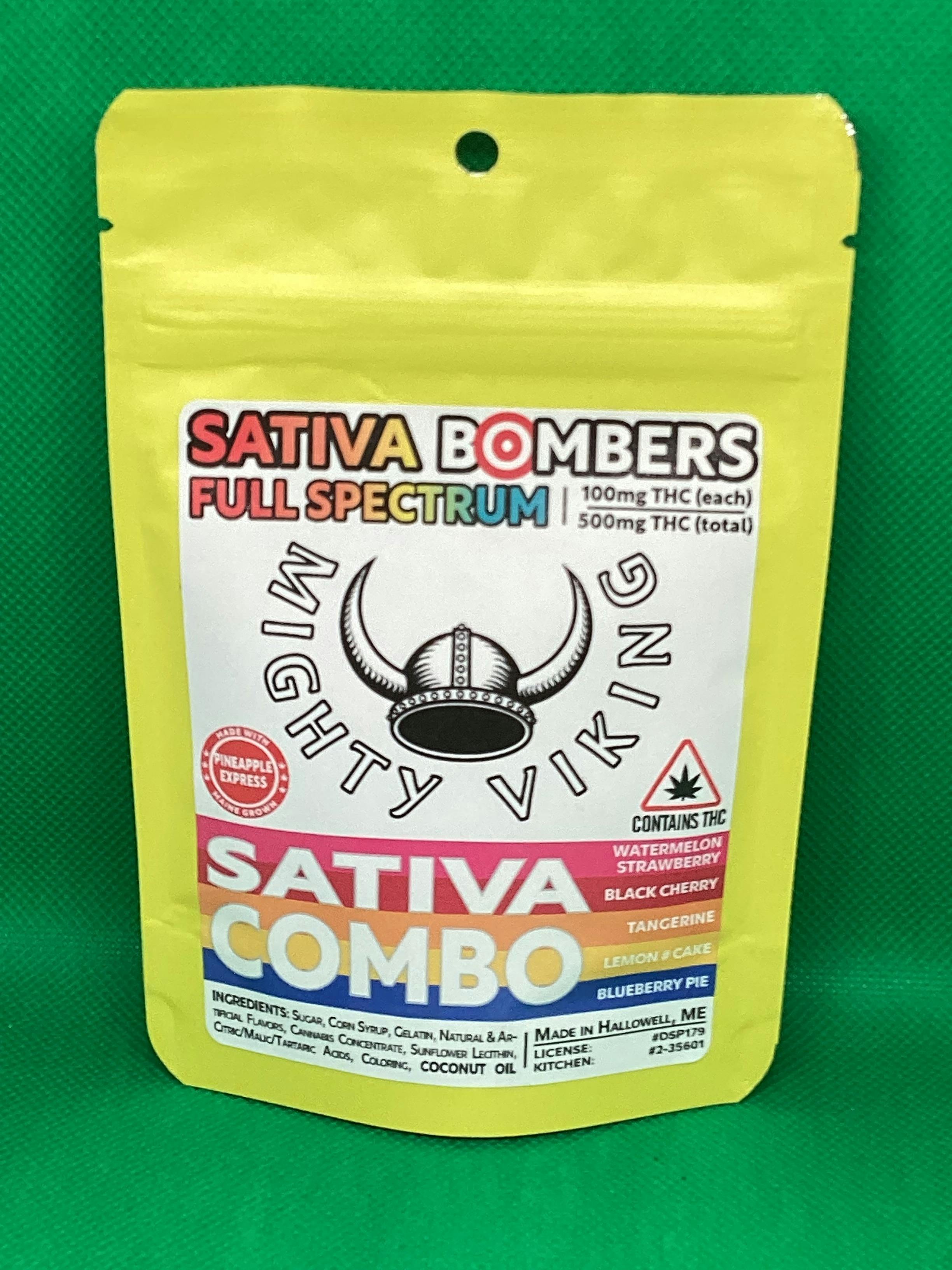 Mighty Viking- Bombers- Full Spectrum- Variety- Gummies- Sativa- 500mg
