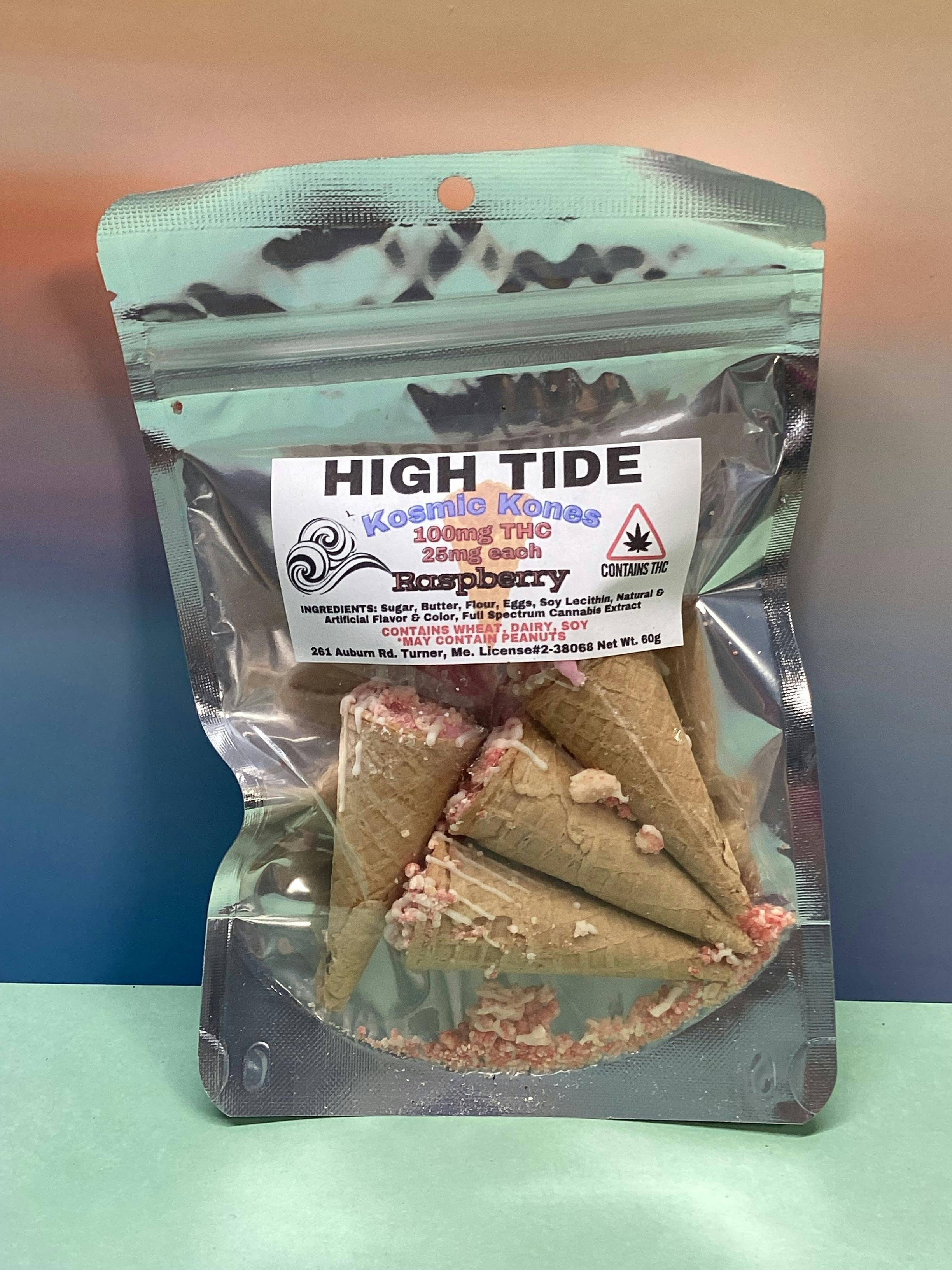 High Tide- Raspberry- Kosmic Kones- 100mg