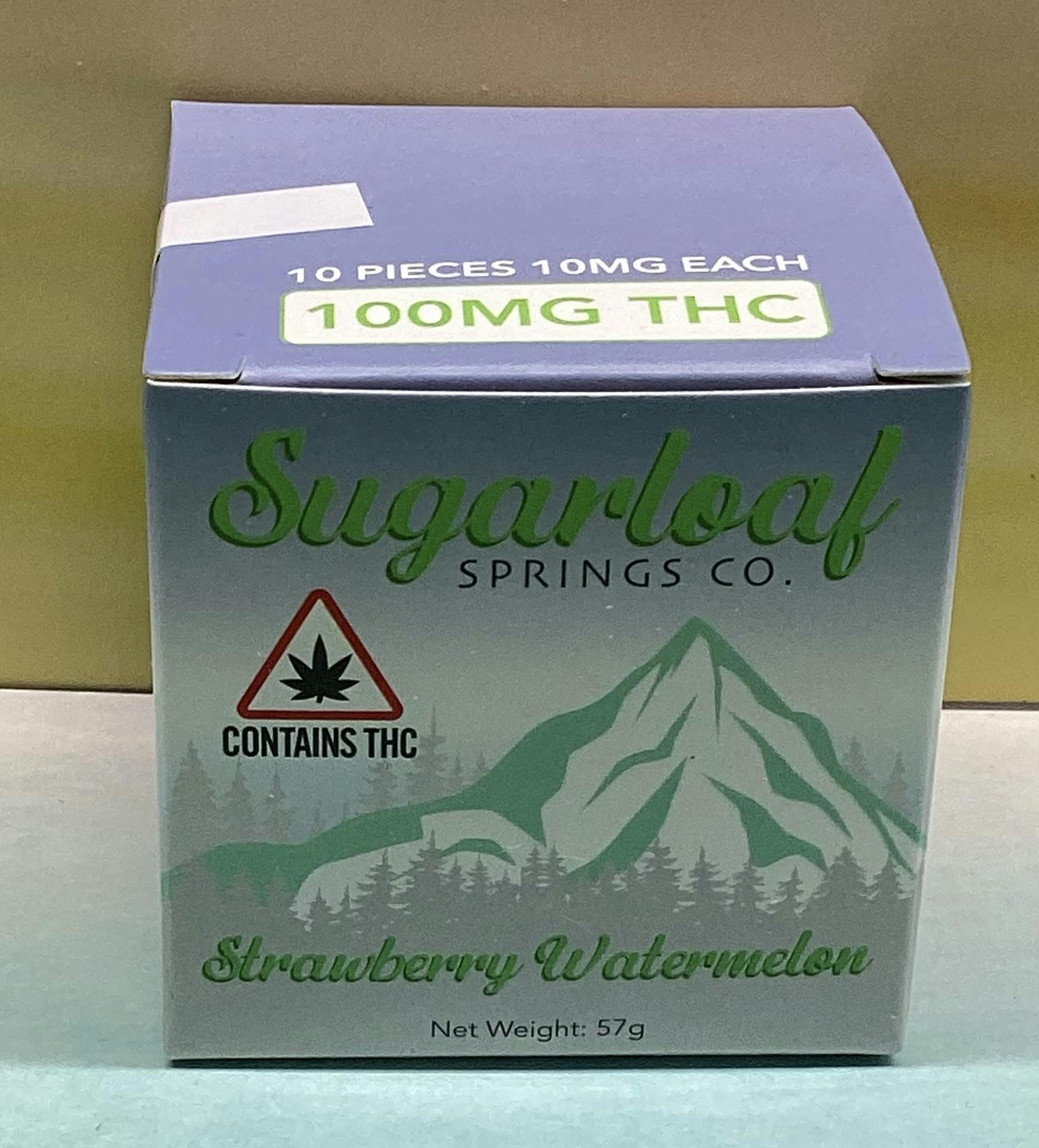 Cannabis Cured- Strawberry Watermelon- Sugarloaf Springs- Gummies- Nano- 100mg at Vargas Farm