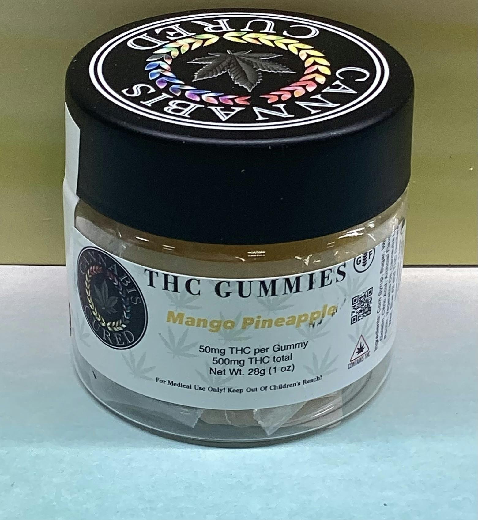 Cannabis Cured- Mango Pineapple- Gummies- Nano- 500mg