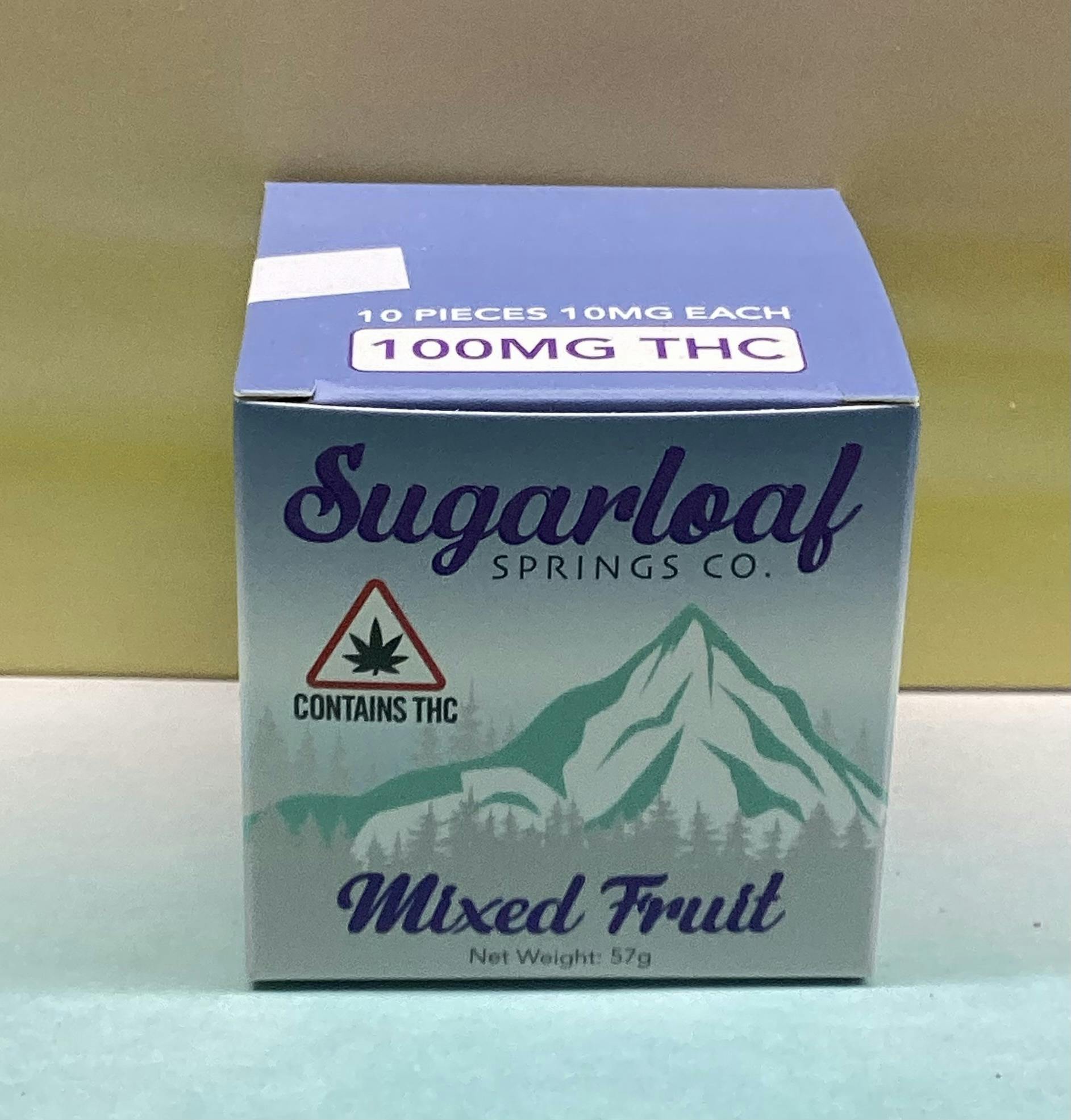 Cannabis Cured- Mixed Fruit- Sugarloaf Springs- Gummies- Nano- 100mg at Vargas Farm