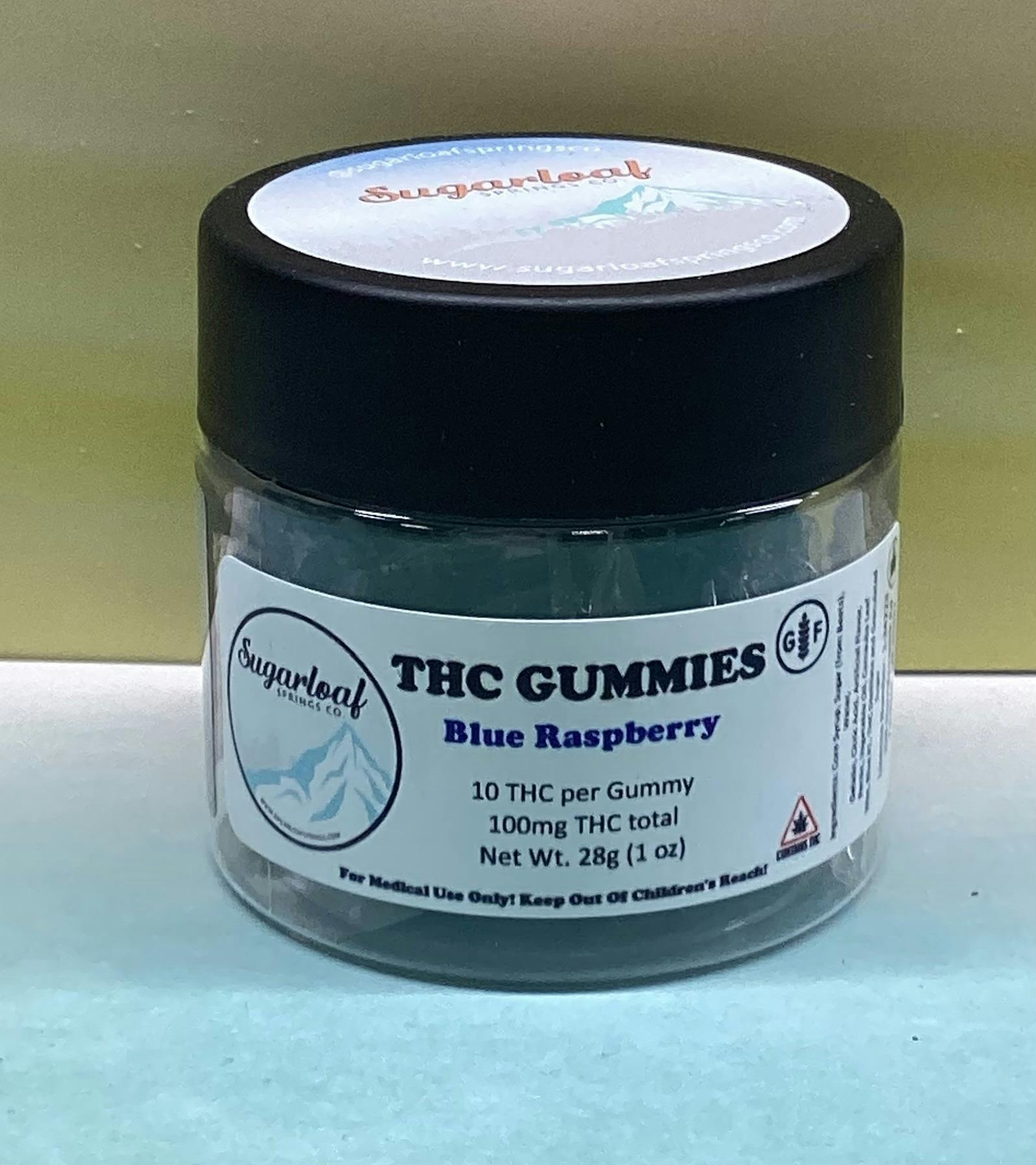 Cannabis Cured- Blue Raspberry- Sugarloaf Springs- Gummies- Nano- 100mg at Vargas Farm