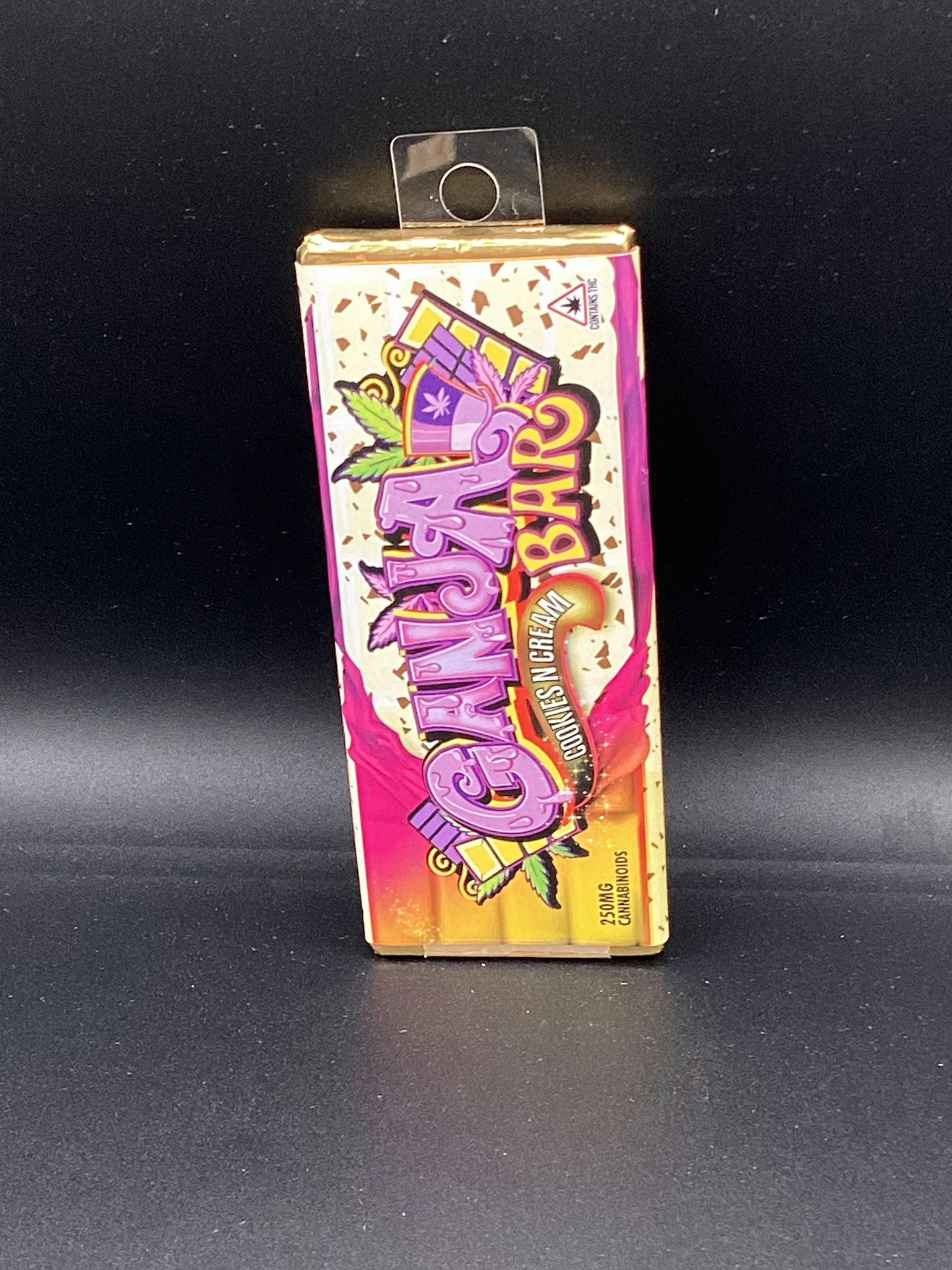 Ganja Candy Factory- Cookies and Cream- White Chocolate - Candy Bar- 250mg