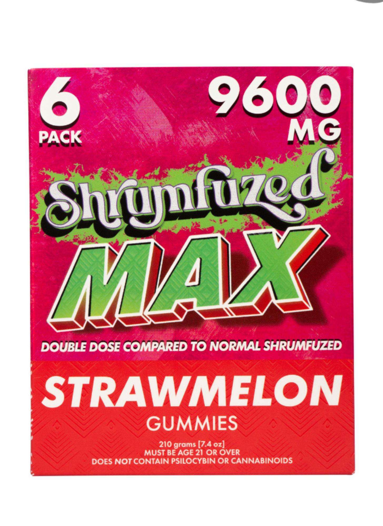 Marketing Wholesale- Strawmelon- Shrumfuzed - MAX Mushroom Gummies 6ct- 1600mg