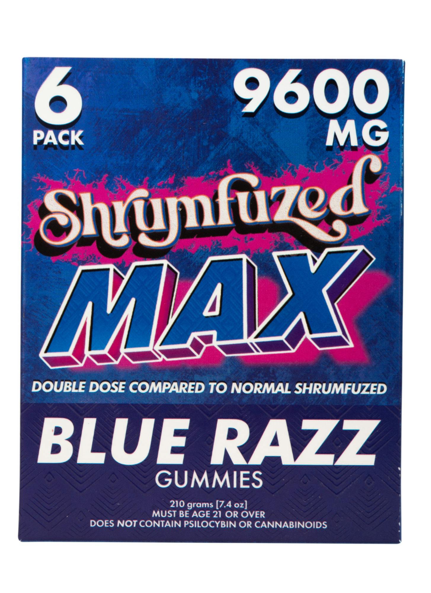Marketing Wholesale- Blue Razz- Shrumfuzed - MAX Mushroom Gummies 6ct- 1600mg