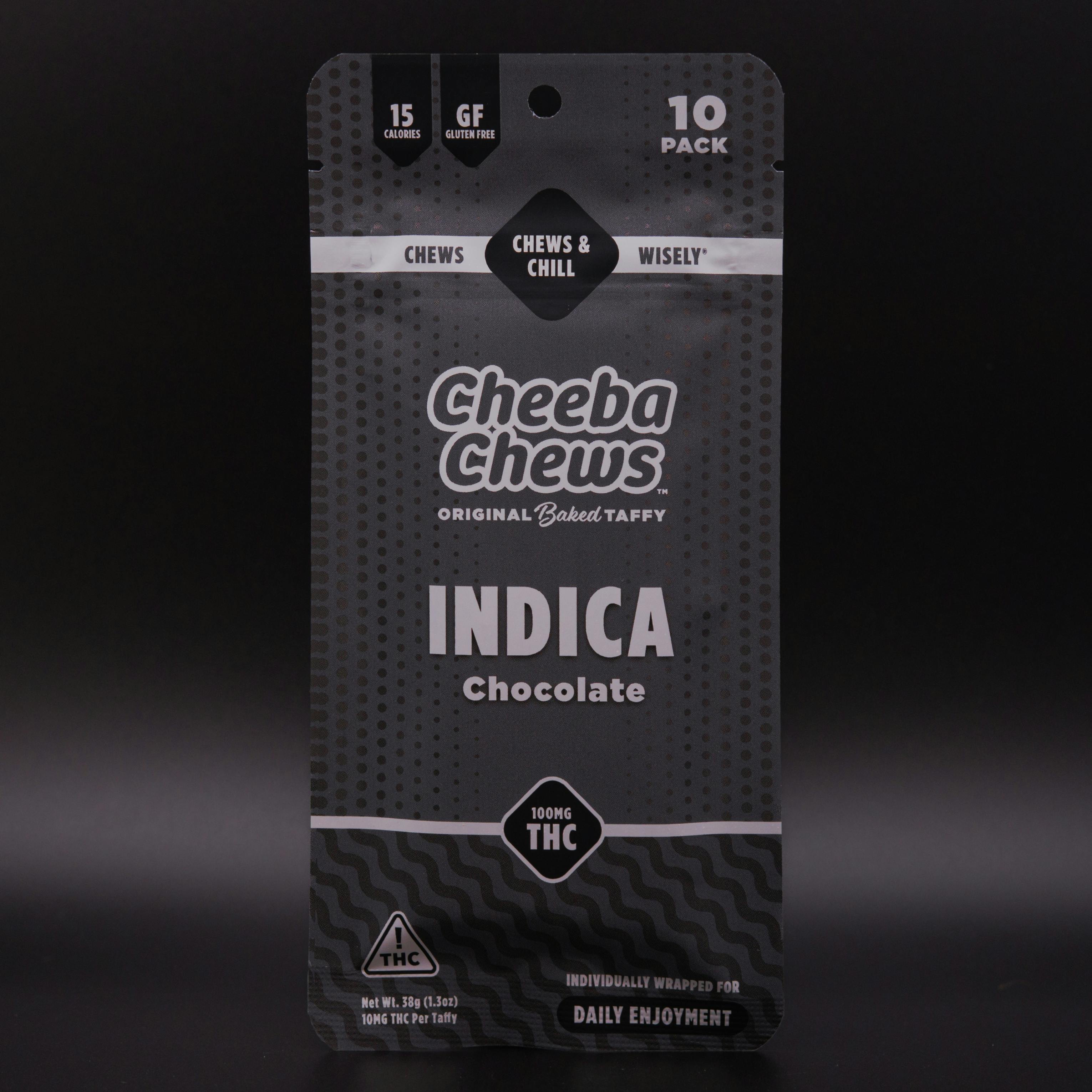 Indica Chocolate Taffy Chews | 100mg by Cheeba Chews