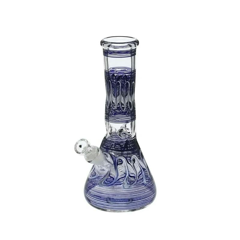 Biohazard - 10 in. 19mm Blue Wrap & Rake Beaker Water Pipe