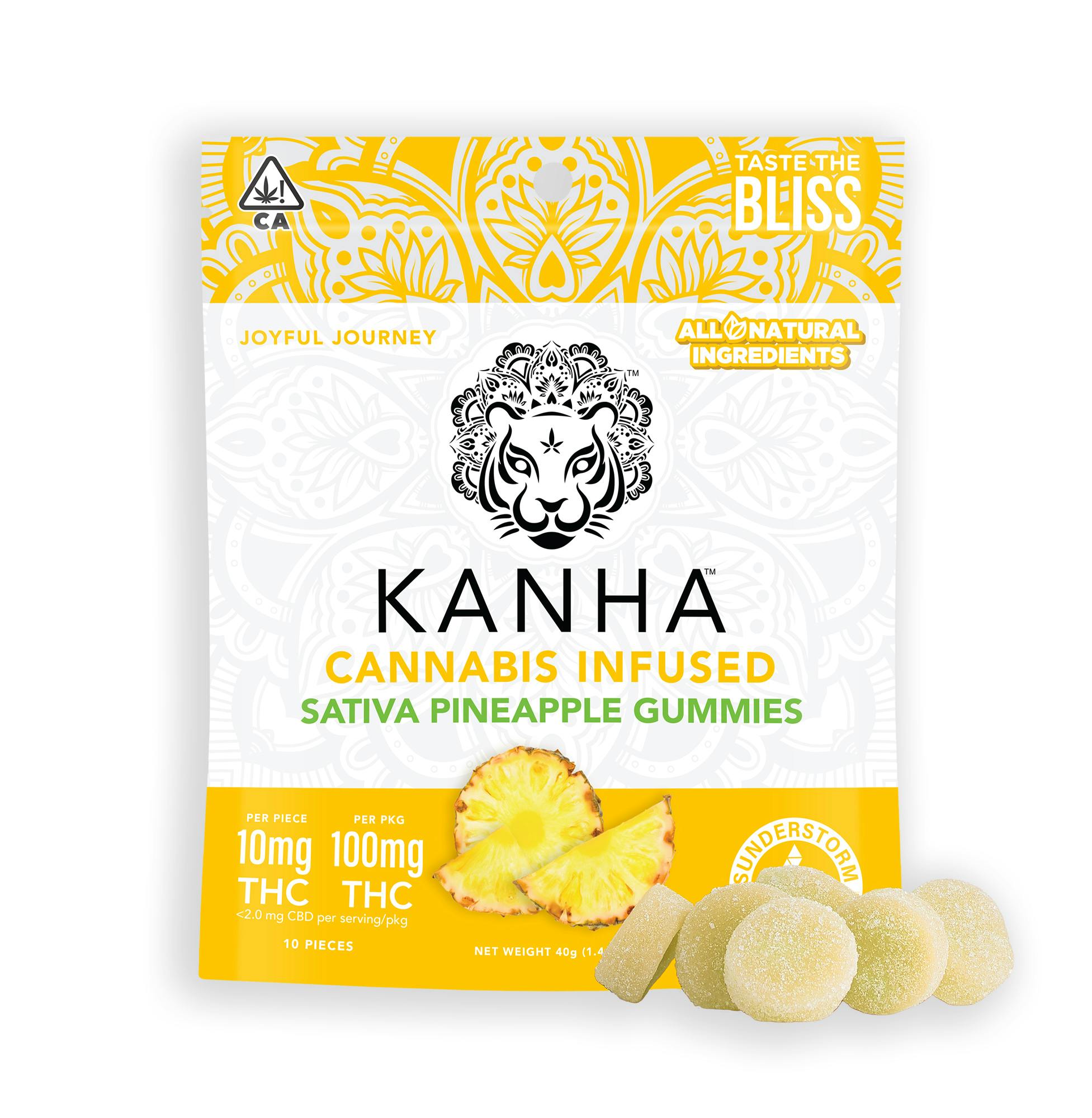 KANHA: Kanha Pineapple (S) Gummies 100mg