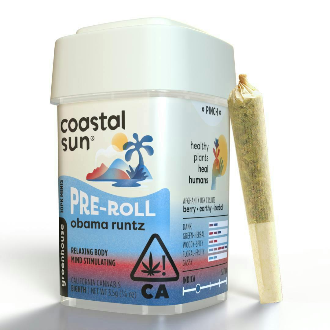 Coastal Sun Obama Runtz (I) Preroll 10pk 3.5g