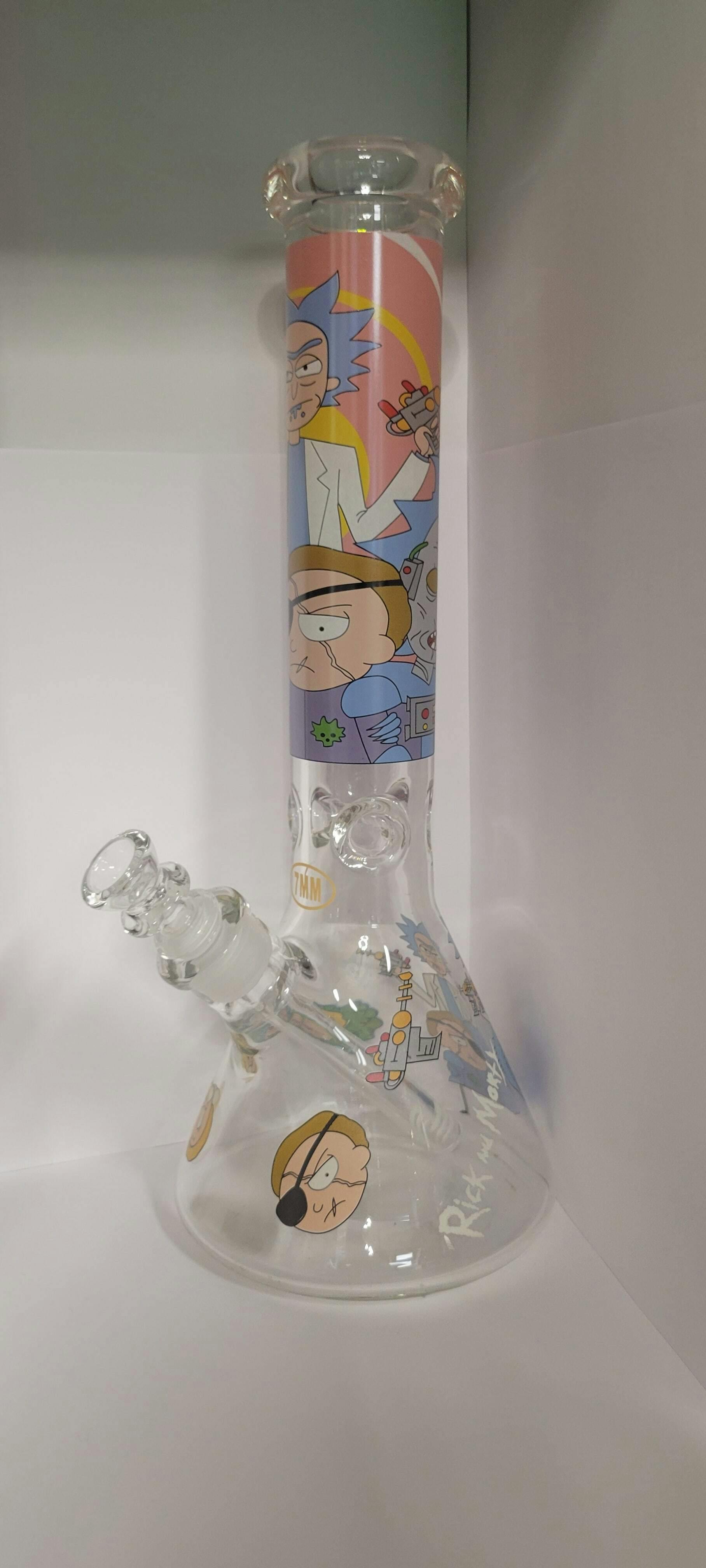 Cartoon Large Decal Beaker Bong