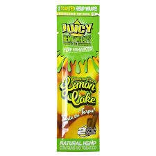 Juicy Jays Terp-Enhanced Lemon Cake Hemp Wraps 2 Sheets Rolling Papers, Cones and Filters