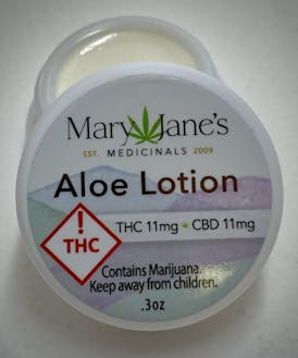 Mary Jane's Medicinals-Aloe Lotion-.3oz-1:1 CBD THC