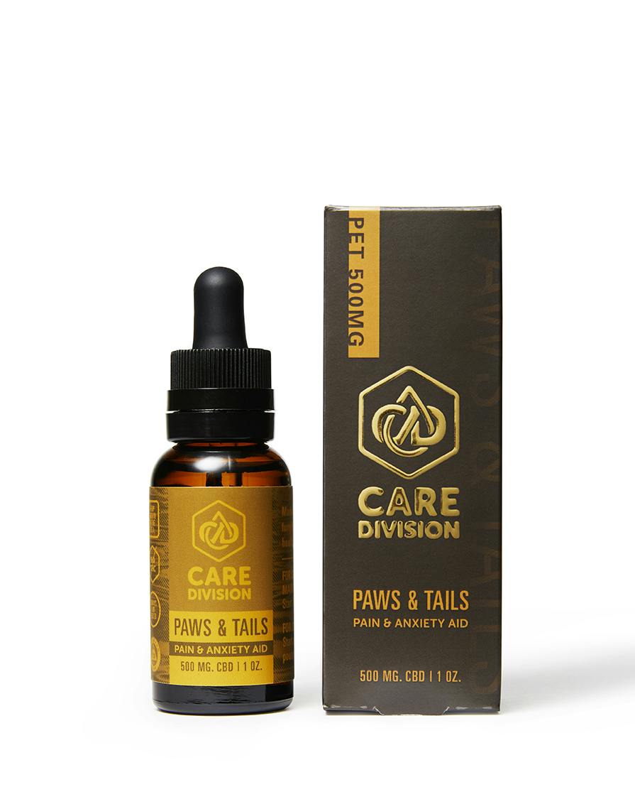 Care Division-Pet Tincture-500mg-Paws & Tails CBD